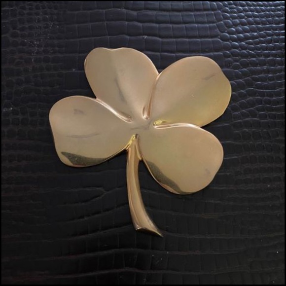 Vintage Accents Vintage 24k Gold Tone Plated Brass Four Leaf Clover Paperweight Poshmark